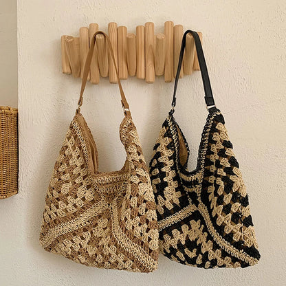 STRAW BAG FOR THE BEACH - HOLIDAYS